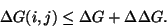 \begin{displaymath}\Delta G(i,j) \leq \Delta G+ \Delta \Delta G. \end{displaymath}